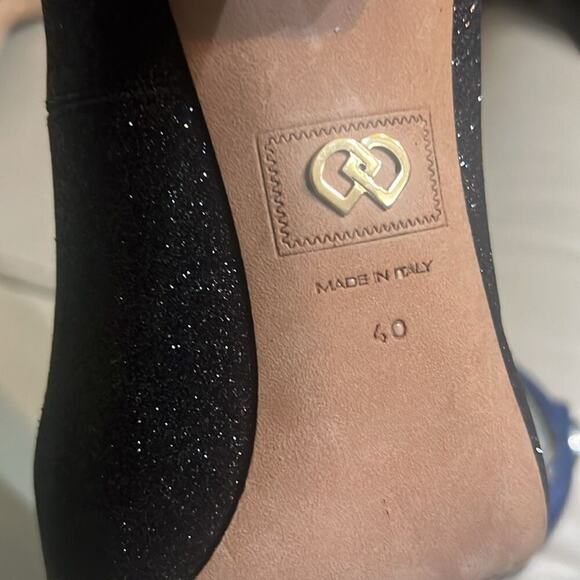 DSQUARED2 GLITTER HEEL BLACK PUMPS SIZE 40 - Picture 9 of 12